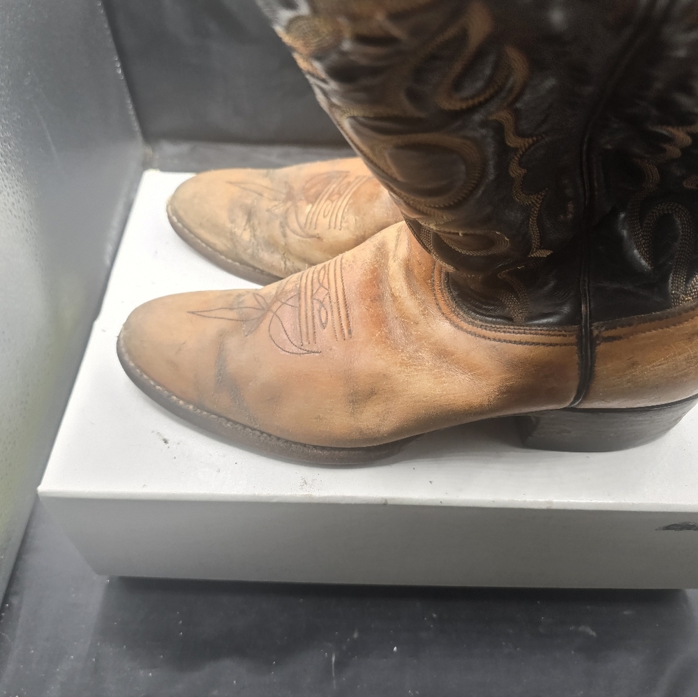 Tony Lama Tan Leather Cowboy‎ Boots